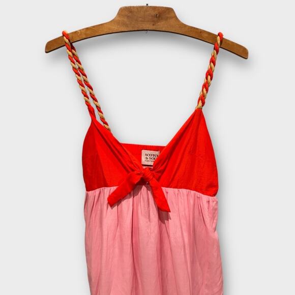 Scotch & Soda Tiered Colorblock Maxi Dress Size Small - Picture 5 of 11